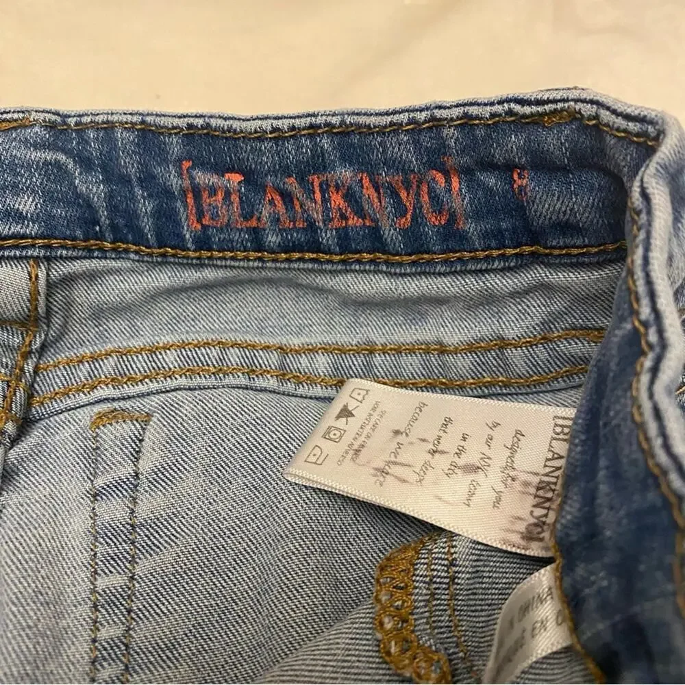 Girl's Blank NYC distressed jeans sz 8 Skinny Fit Distressed Jeans
